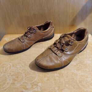 Ecco Women's US 8 EUR 38 Brown Leather Euro Style Walking Sneaker Shoes